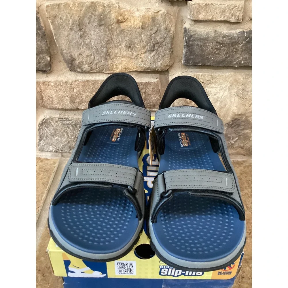Skechers Hands Free Slip-ins Tresmen Reece Charcoal Mens 11 Extra Wide New